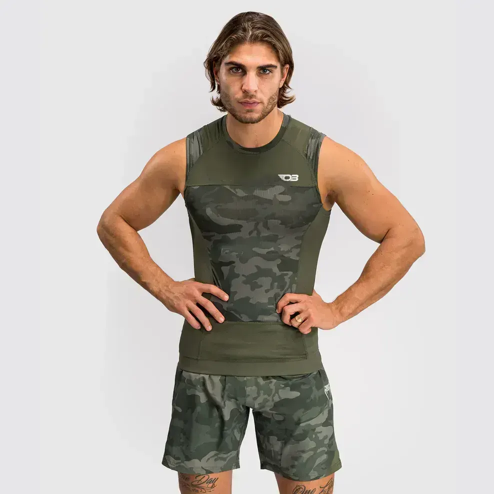 G-Fit Air Men’s Sleeveless Rashguard – Army Camo
