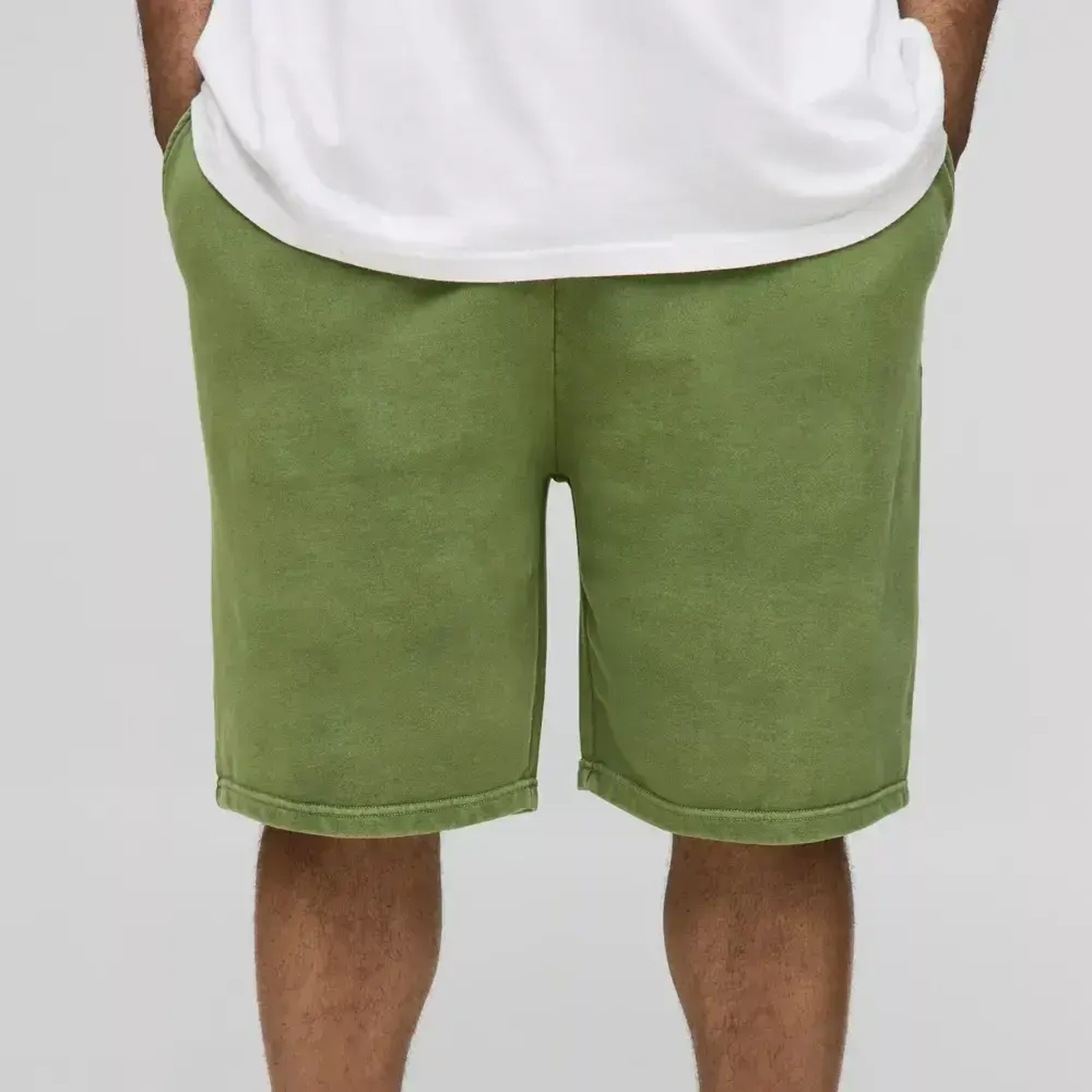 Plus Loose Fit Acid Wash Jersey Shorts