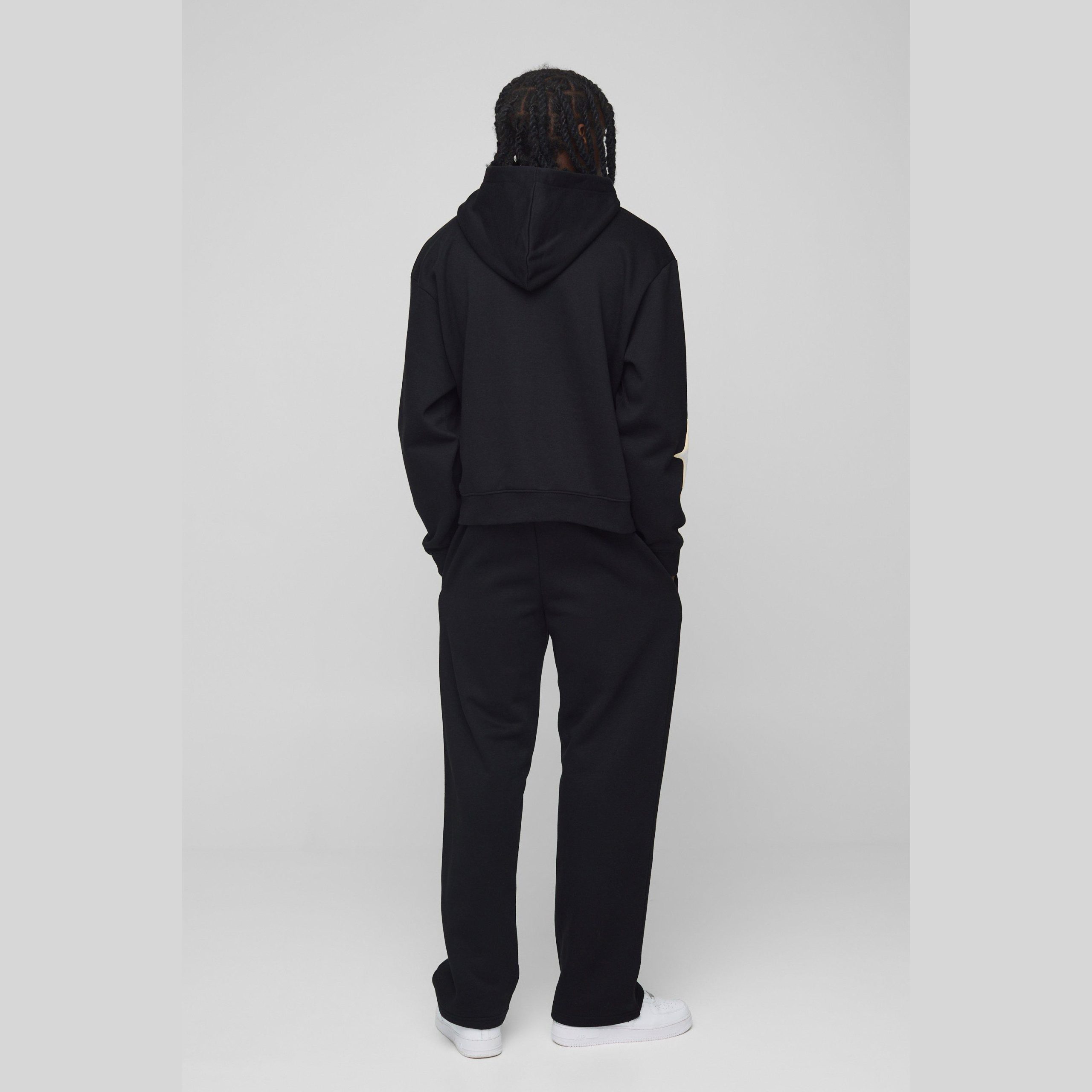 Oversized Boxy Graphic Hooded Zip Tracksuit - Image 2
